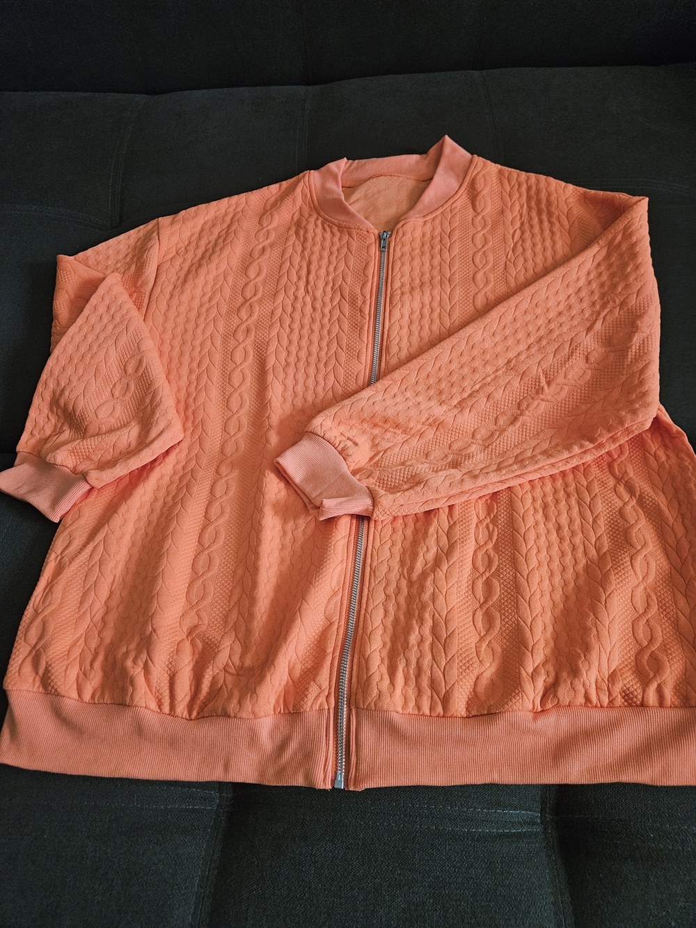 Women's Quilted Zip-Front Jacket - Coral